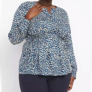 Lane Bryant blouse size 18/20. Adjustable front gathering.